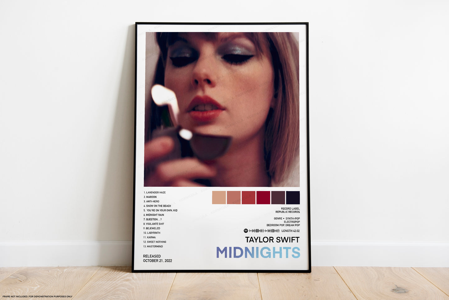 Taylor Swift Midnights Album Poster Digital Download