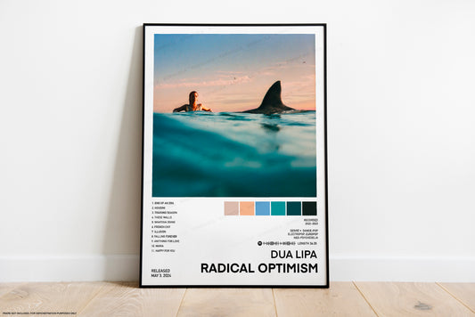 Dua Lipa Radical Optimism Album Poster Digital Download