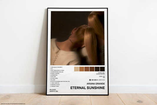 Ariana Grande Eternal Sunshine Album Poster Digital Download