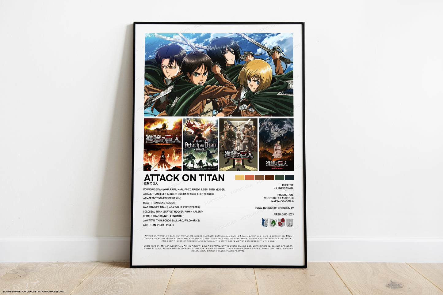 Attack On Titan All Seasons Poster Digital Download